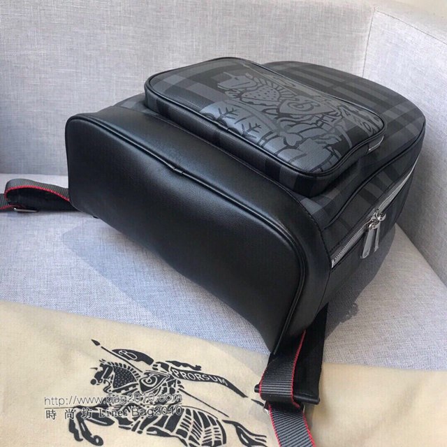 Burberry專櫃新款雙肩包 巴寶莉London格紋男士必入款雙肩包  db1137